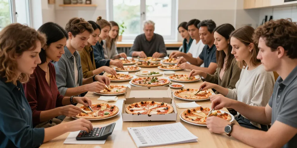combien de pizza pour 20 personnes