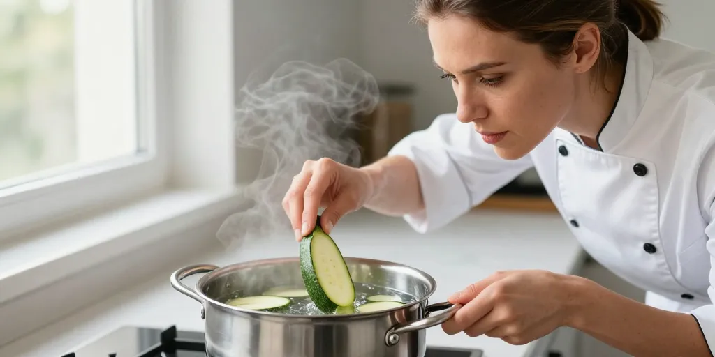 Cuisson courgette à l’eau : la méthode pour éviter une texture spongieuse