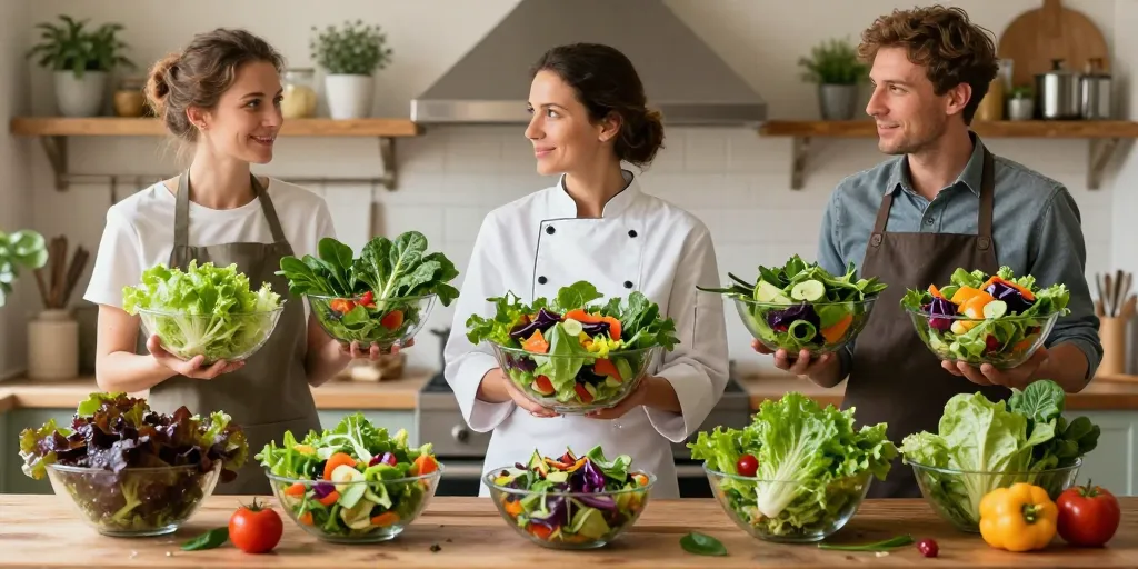 differentes sorte de salade