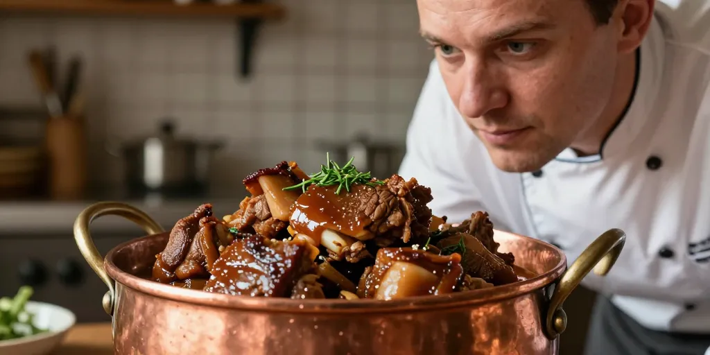recette joue de porc confite à la graisse de canard