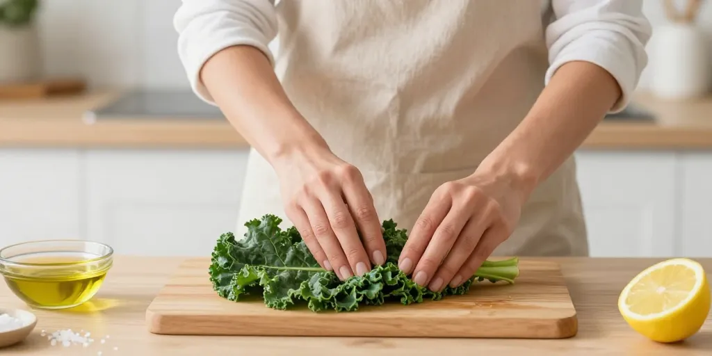preparer chou kale