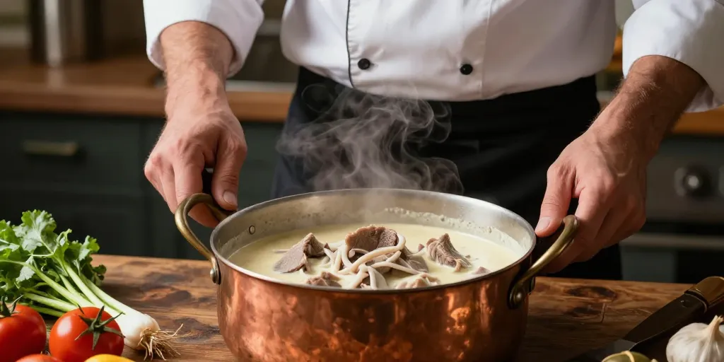 recette de fraise de veau en blanquette