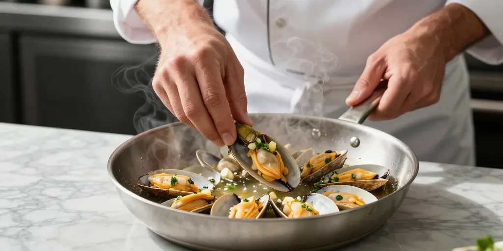 cuisson couteaux poele