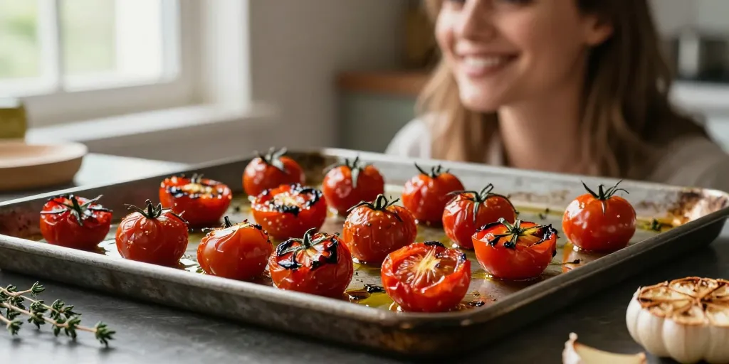 tomate cerise roti au four